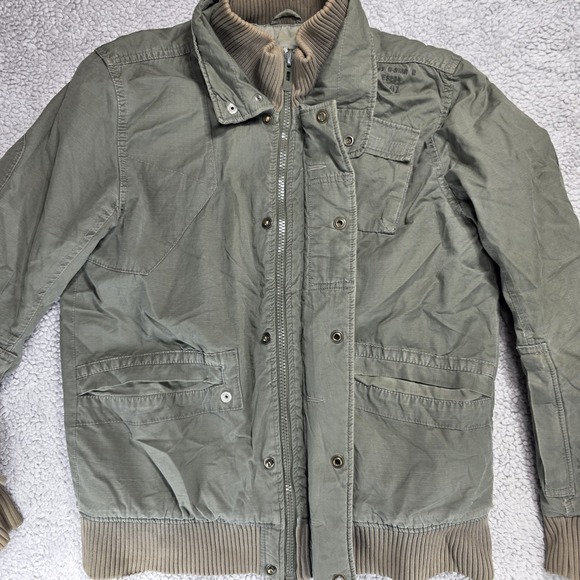 G-star Raw Military Army Utility Tactical Jacket Green Mens Xl‎ Zippers SEE DESC